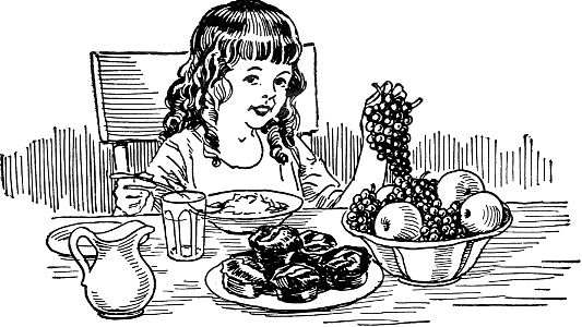 Young Girl eating Breakfast