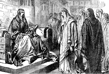 092 1 Kings 21 v02 Naboth before Ahab Ahab asks for his vineyard