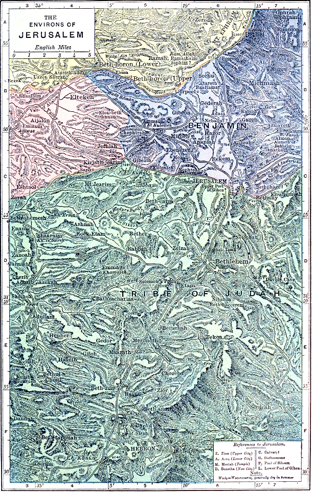 11 Map - The Environs of Jerusalem