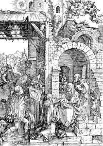 031 Adoration of the Magi (Dürer 1503). Free illustration for personal and commercial use.