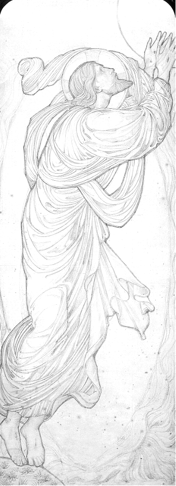 183 Study of Christ for The Ascension (Burne-Jones 1874)