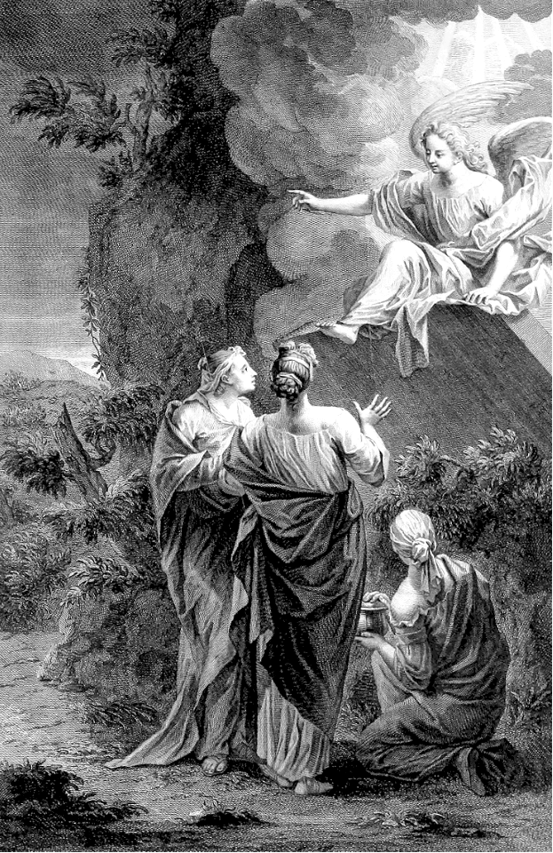61 Matthew 28 v03-05 An Angel speaks to the Women at the Tomb