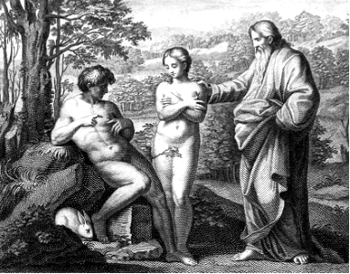 01 Genesis 02 v22 Creation of Eve (Raphaels Bible). Free illustration for personal and commercial use.