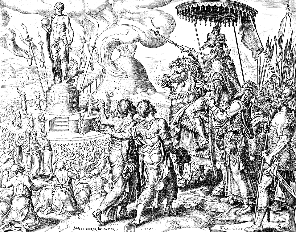 111 The Three Jews Accused of Not Worshipping the Golden Statue (Galle 1565)