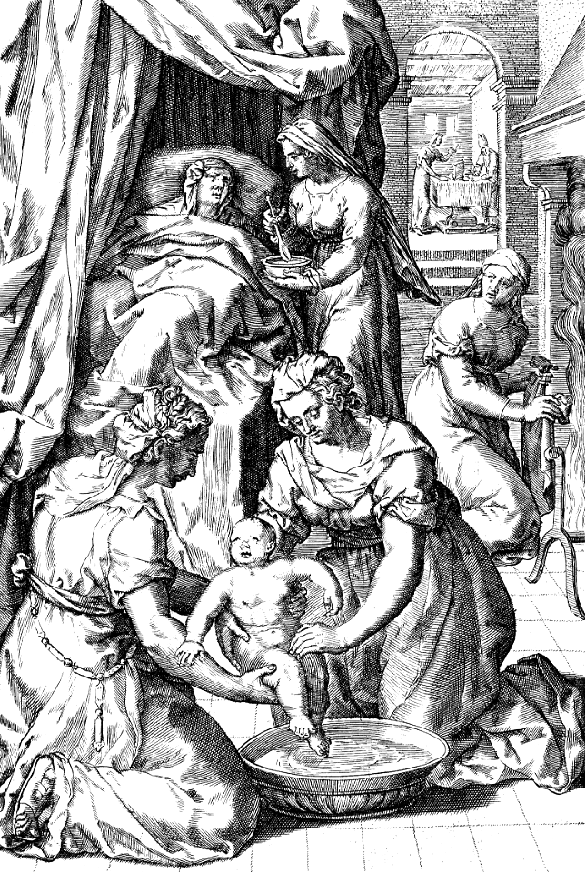 05 The Birth of John the Baptist. Free illustration for personal and commercial use.