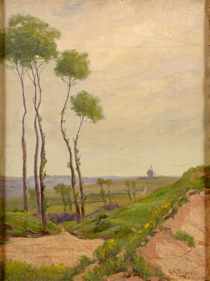 George W Picknell Landscape with windmill