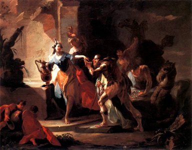 Franz Anton Maulbertsch - Rebecca and Eliezer - WGA14677