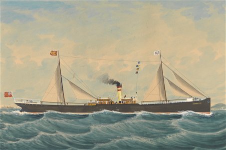 Hanbleton Genoa 1894 (starboard view - one of a pair) RMG PY5306. Free illustration for personal and commercial use.