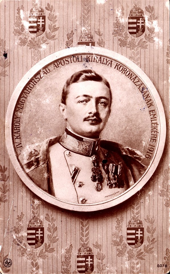 IV Karoly király 1916 Budapest Koronazasi emlek kepeslap