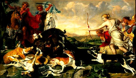 Jan Fyt and Pieter Thijs - Atalanta and Meleager Hunt the Calydonian Boar