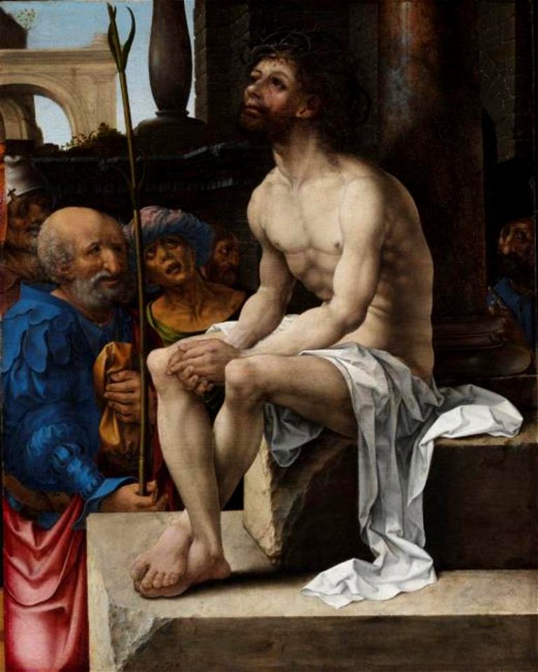 Jan Gossart - Bespotting van Christus - 4326 - Museum of Fine Arts, Budapest