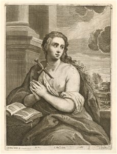 Jan van Troyen after Palma il Giovane - Female Saint, possibly Lucretia SVK-SNG.G 11965-188