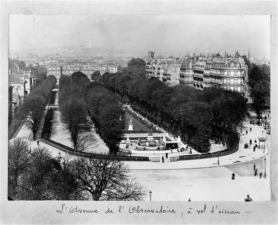 Jardin du Luxembourg, L'Avenue de l'Observatoire, à vol d'oiseau (phb94 5017)