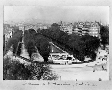 Jardin du Luxembourg, L'Avenue de l'Observatoire, à vol d'oiseau (phb94 5017)