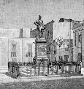 Lecce – Monumento a Vittorio Emanuele (xilografia)