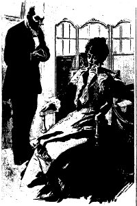 Leblanc - Arsène Lupin contre Herlock Sholmès (La Dame blonde suivi de La Lampe juive), paru dans Je sais tout, 1906-1907 (page 46 crop). Free illustration for personal and commercial use.