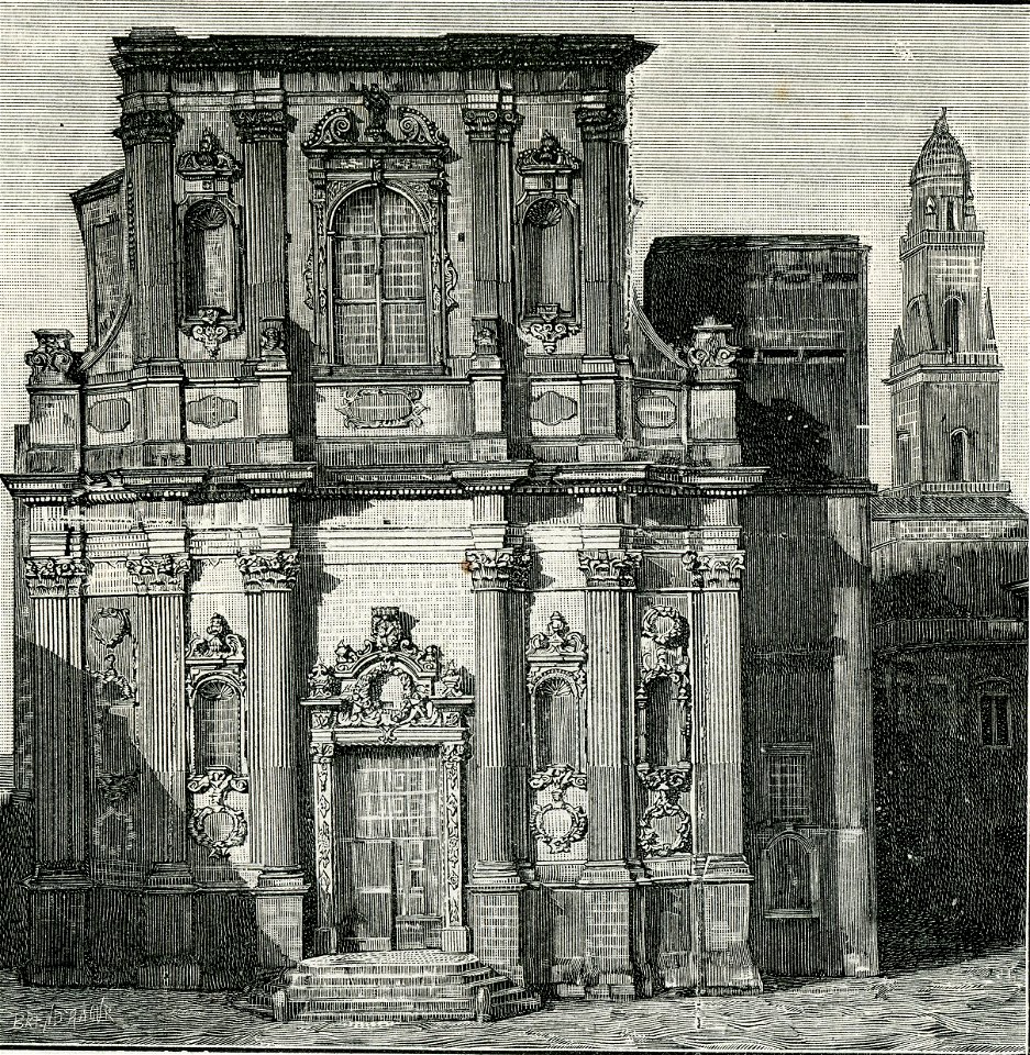 Lecce chiesa di Santa Chiara xilografia di Richard Brend'amour