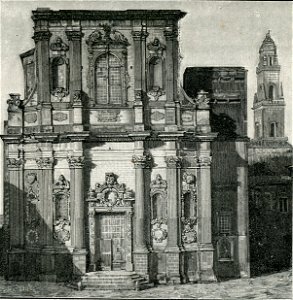 Lecce chiesa di Santa Chiara xilografia di Richard Brend'amour