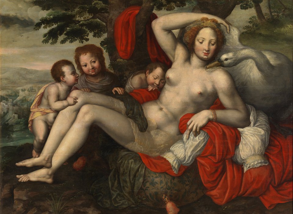 Leda y el cisne (Georg Pencz)