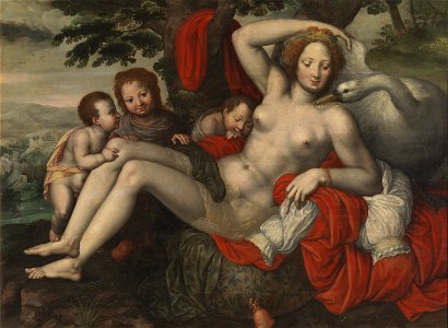 Leda y el cisne (Georg Pencz)