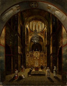 Mikhail Makarovich Sazhin - Interior of St. Sophia Cathedral in Kiev - M.Ob.895 - National Museum in Warsaw