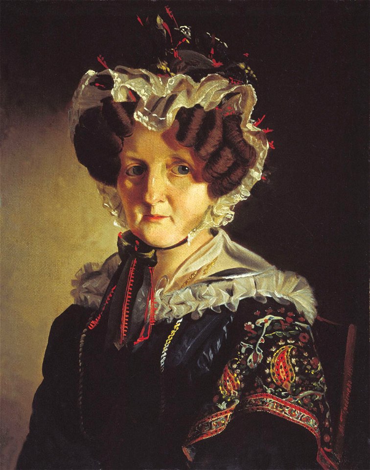 Mikhail Terebenyov - Portrait of unknown women in cap