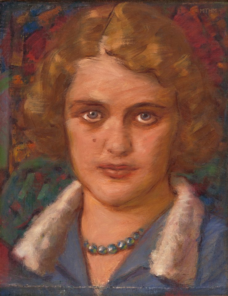 Milan Thomka Mitrovský - Portrait of a Girl with Beads - O 2934 - Slovak National Gallery