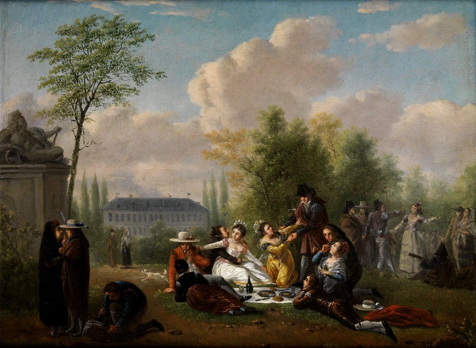 Nicolas-Louis-Albert Delerive Picknick im Schlosspark