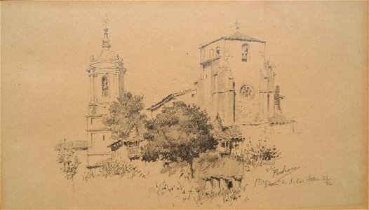 Original, Santo Domingo de Silos, 24.9.1892, colección Maruja Pedrero, dibujo por Mariano Pedrero