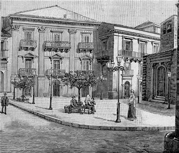 Palazzolo Acreide – Piazza Archimede (xilografia)