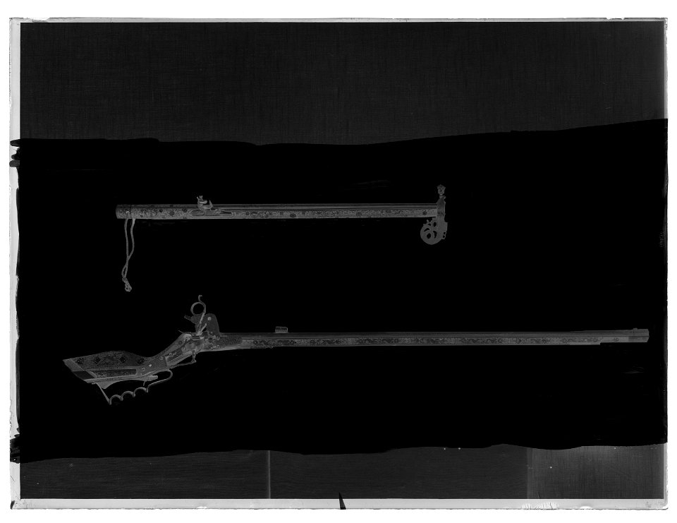 Ryttarhammare m flintlåspist - Livrustkammaren - 61-negative