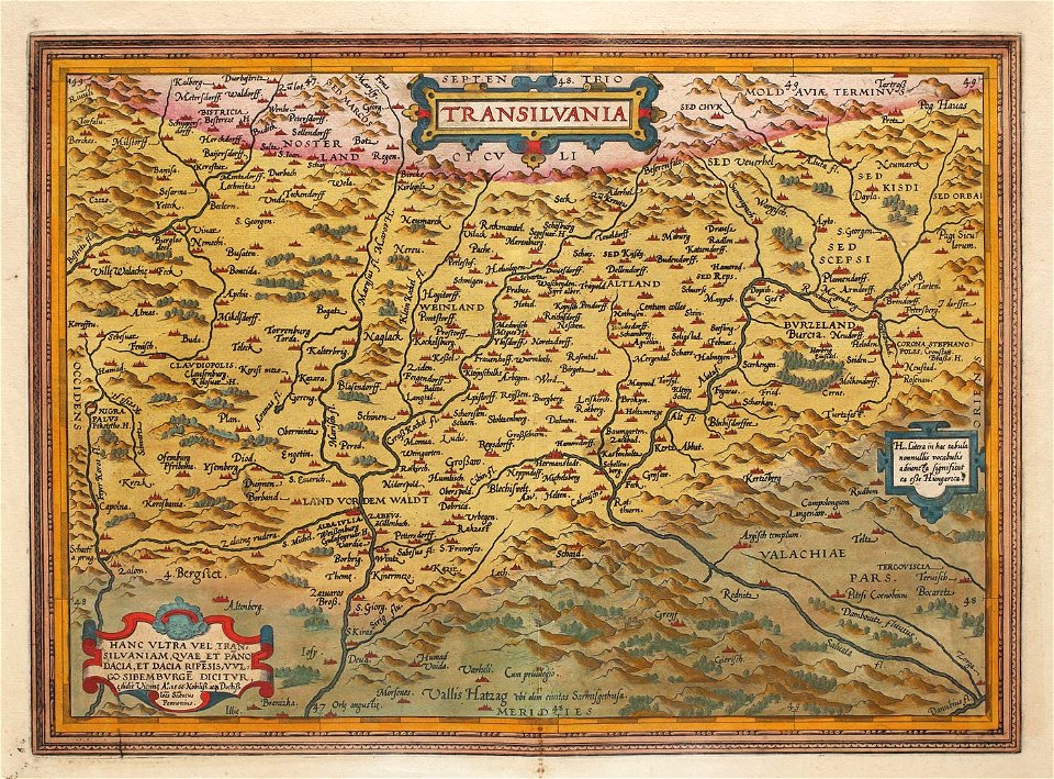 Sambucus Map - Transilvania 1575