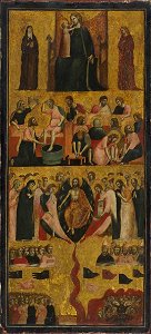 Schule von Rimini - Thronende Madonna mit zwei Heiligen, Fußwaschung, Jüngstes Gericht - WAF 837 - Bavarian State Painting Collections