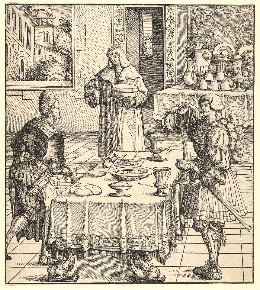 The White King Learning to Conduct a Kitchen Burgkmair