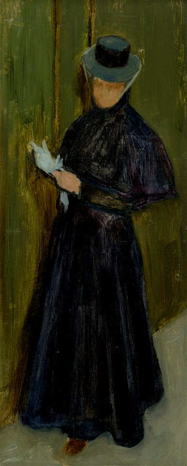 Ákos Aranyossy - Dáma v dlhých čiernych šatách - O 1501 - East Slovak Gallery