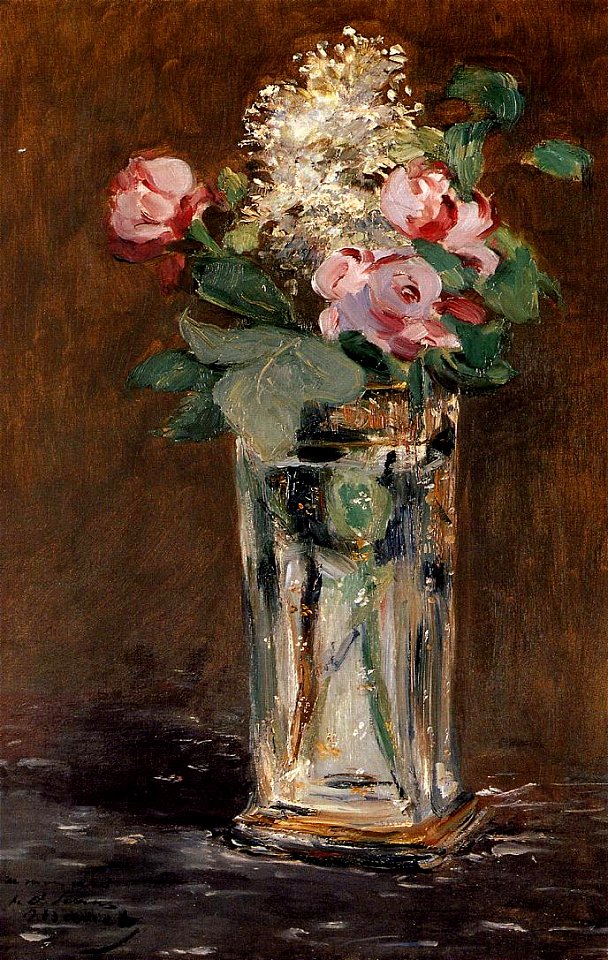 Édouard Manet - Fleurs dans un vase de cristal