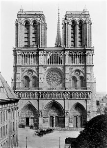 Édouard Baldus, Facade of Notre-Dame de Paris, between 1851 and 1870