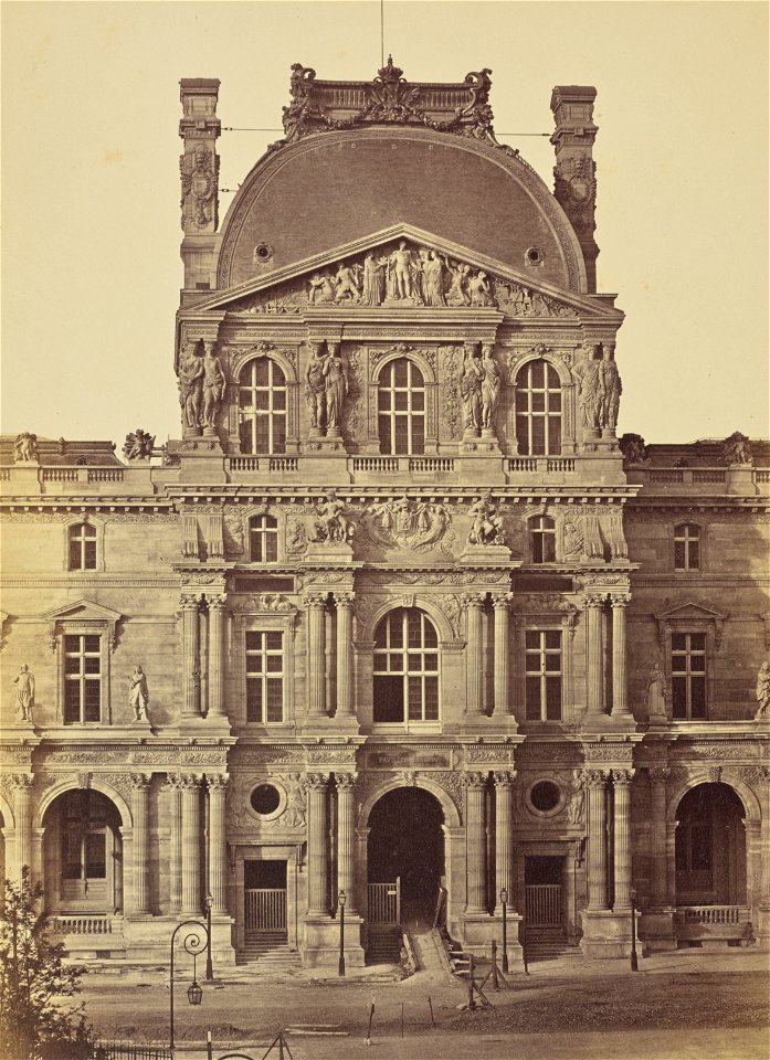 Édouard Baldus, The Pavillon Denon, Louvre, Paris - Getty Museum