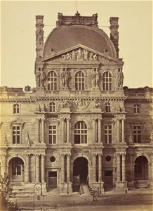 Édouard Baldus, The Pavillon Denon, Louvre, Paris - Getty Museum