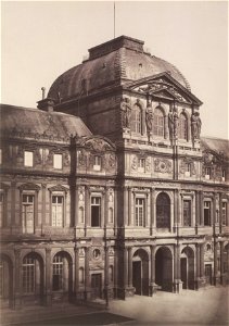 Édouard Baldus, Pavillon de l'Horloge, Louvre, 1852–53