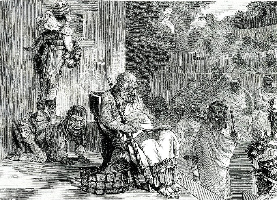 Σκηνή της Νέας Κωμωδίας στο θέατρο - Falke Jacob Von - 1887