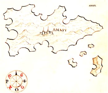 Χάρτης της Ανάφης - Antonio Millo - 1582-1591