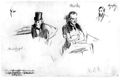 Three sketches by Sydney Prior Hall. Free illustration for personal and commercial use.