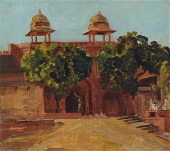 Valentine Cameron Prinsep - View of the Lal Darwaza on the Matwa Road