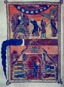 Valcavado Beatus f. 123v - John eats book