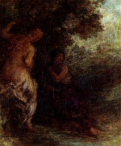 Henri Fantin-Latour Two Bathers. Free illustration for personal and commercial use.