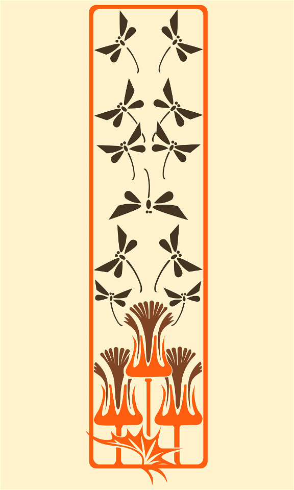 Art Nouveau Ornament by Maurice Pillard Verneuil. Free illustration for personal and commercial use.