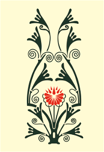 Floral Art Nouveau Ornament by Maurice Pillard Verneuil. Free illustration for personal and commercial use.