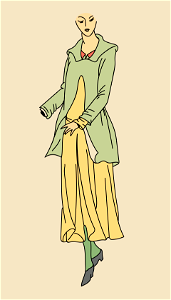 Persian woman wearing dress. Free illustration for personal and commercial use.