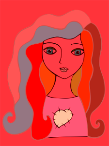 Artistic Young Girl. Free illustration for personal and commercial use.